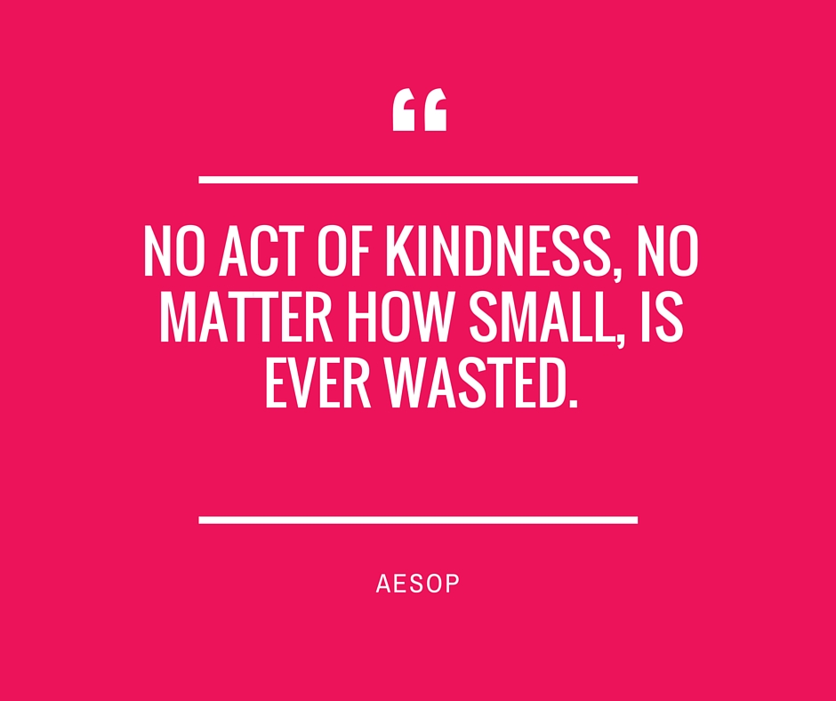 No Act of Kindness, No Matter How Small, is Ever Wasted